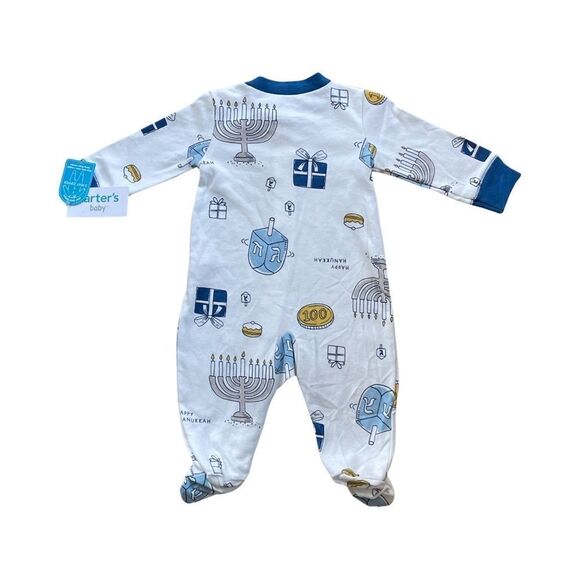 Carter’s Baby Boys & Baby Girls Hanukkah 2 Way Zip Sleep & Play Size 3 Month NWT - Picture 3 of 8